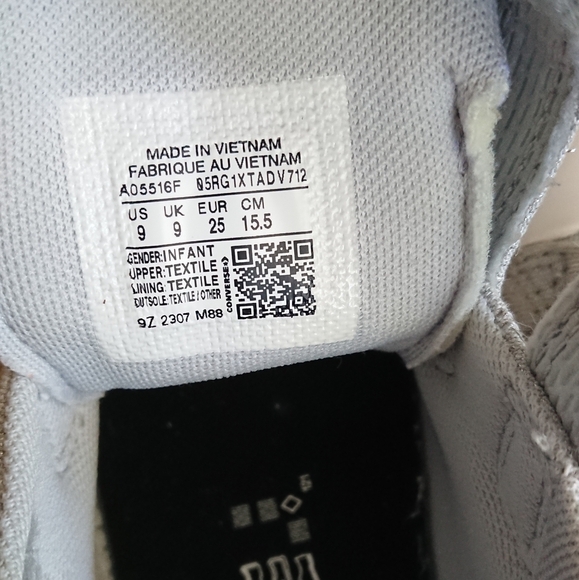 Converse Chuck Taylor All Star sneakers sparkly gray size 9 - Picture 11 of 14